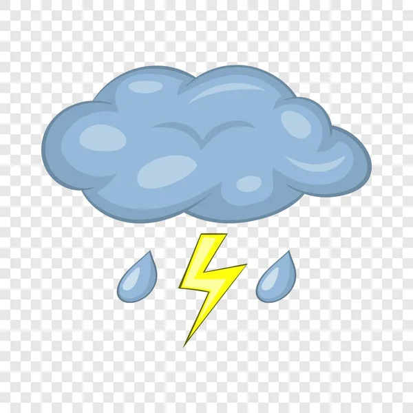 Thunderstorm icon, cartoon style