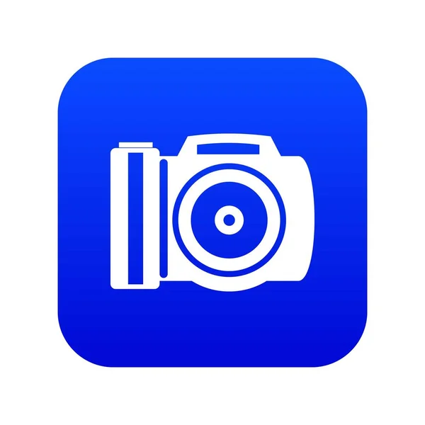 Ícone da câmera digital azul — Vetor de Stock