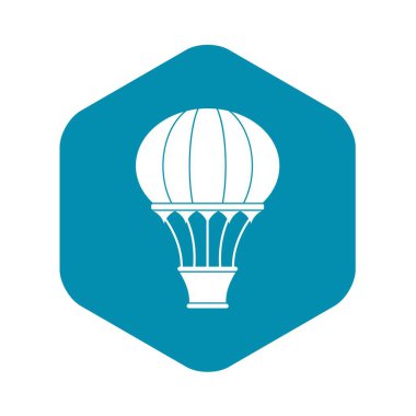 Sıcak hava balonu sepet simgesi, basit tarzı ile