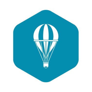 Sıcak hava balonu simgesini, basit tarzı çizgili