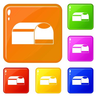 Köpek simgeleri için kabin vektör renk ayarlamak