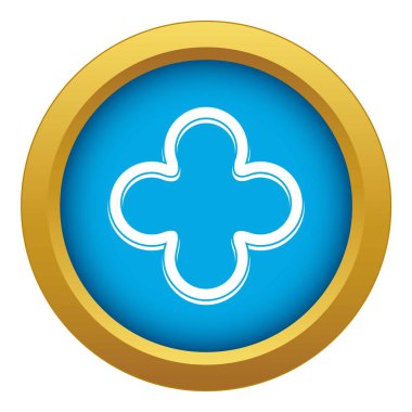 Dilim biber simgesi mavi vektör izole