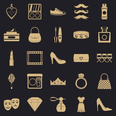 Stilist Icons set, basit tarzı