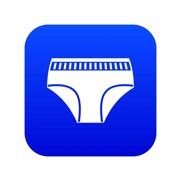 Donna cotone mutandine icona digitale blu — Vettoriale Stock