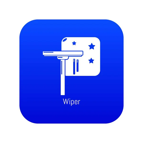 Wiper icon blue vector — Stok Vektör