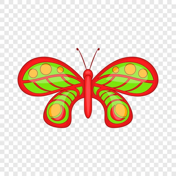 Papillon avec icône d'ornement, style dessin animé — Image vectorielle