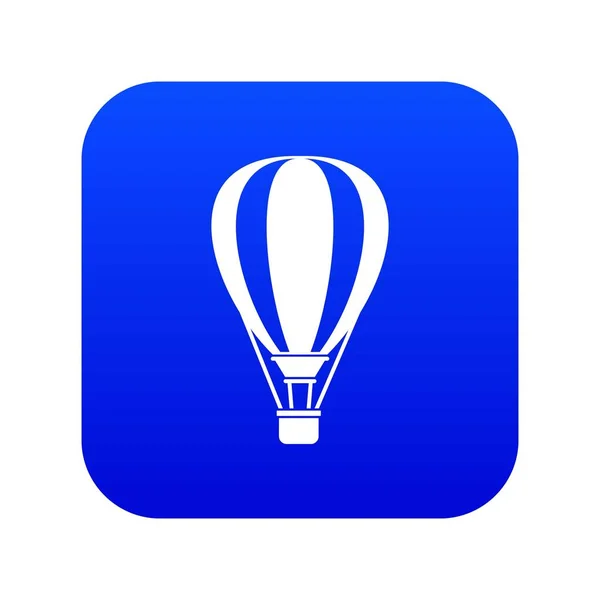 Ícone de balão de ar quente azul digital — Vetor de Stock