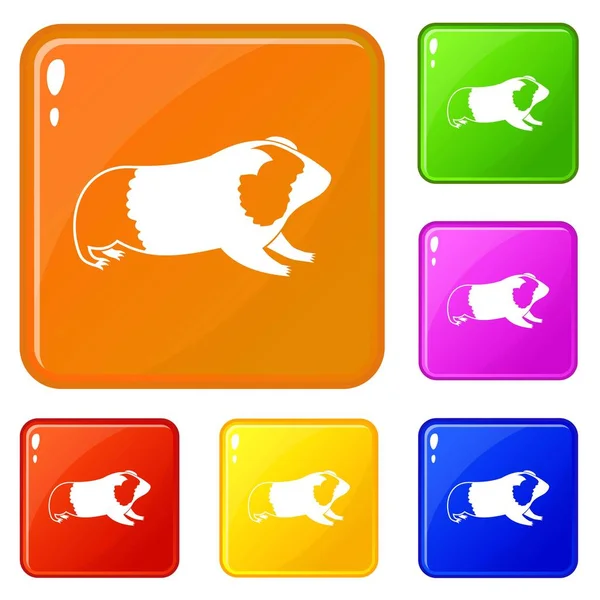 Hamster simgeleri vektör rengini ayarlar — Stok Vektör