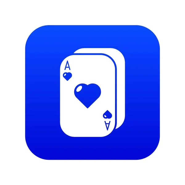 Pokerkarten Symbol blauer Vektor — Stockvektor