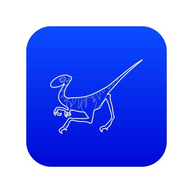 Velociraptor simgesi mavi vektör