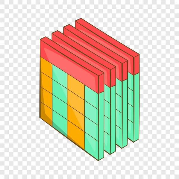 Base de datos icono de tabla de consulta, estilo de dibujos animados — Vector de stock