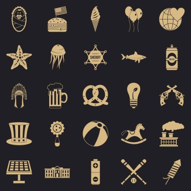 Nooning Icons set, basit tarzı