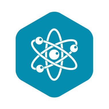 Atom elektron simgesi, basit tarzı ile