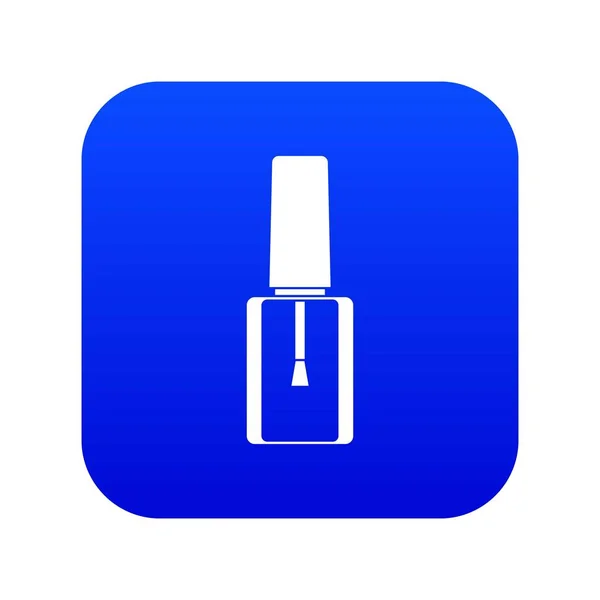 Icono de botella de esmalte de uñas azul digital — Archivo Imágenes Vectoriales