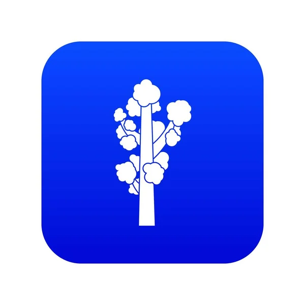 Ícone de árvore azul digital — Vetor de Stock