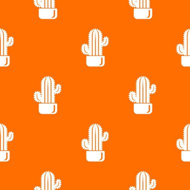 Silindirik kaktüs desen vektör turuncu