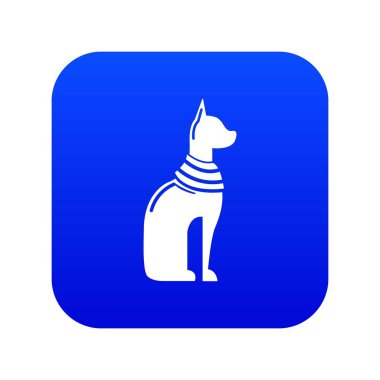 Kedi mısır simgesi mavi vektör