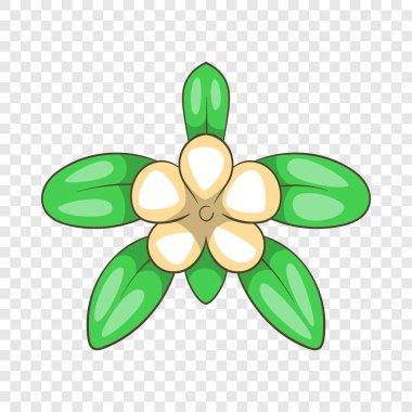  Tropikal çiçek simgesi, karikatür tarzı