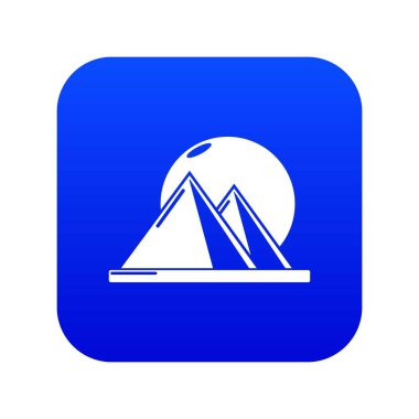 Piramit mısır simgesi mavi vektör