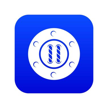 Dikme düğmesi simgesi mavi vektör