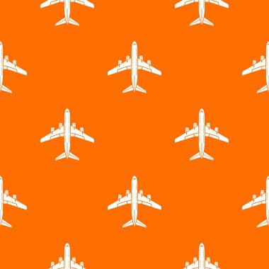 Uçan düzlem deseni vektör turuncu