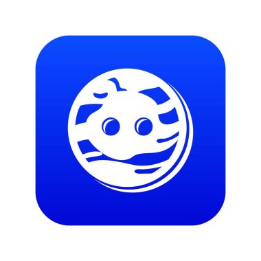 Terzi düğmesi simgesi mavi vektör