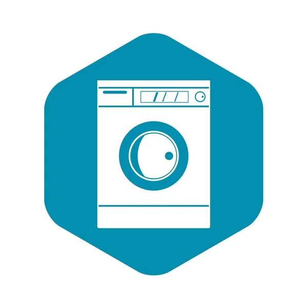 Çamaşır makinesi simgesini, basit tarzı — Stok Vektör