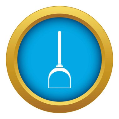 Temizleme simgesi mavi vektör izole için kepçe