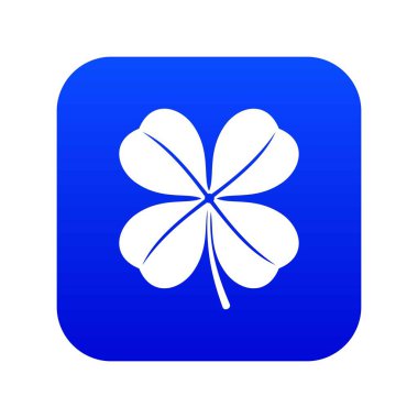 Yonca yaprağı simgesi dijital mavi