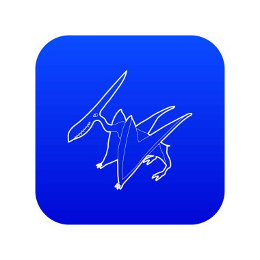 Pterodactyl simgesi mavi vektör