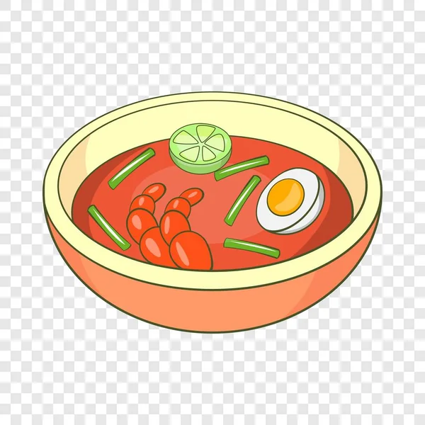 Sopa asiática ícone, estilo cartoon — Vetor de Stock