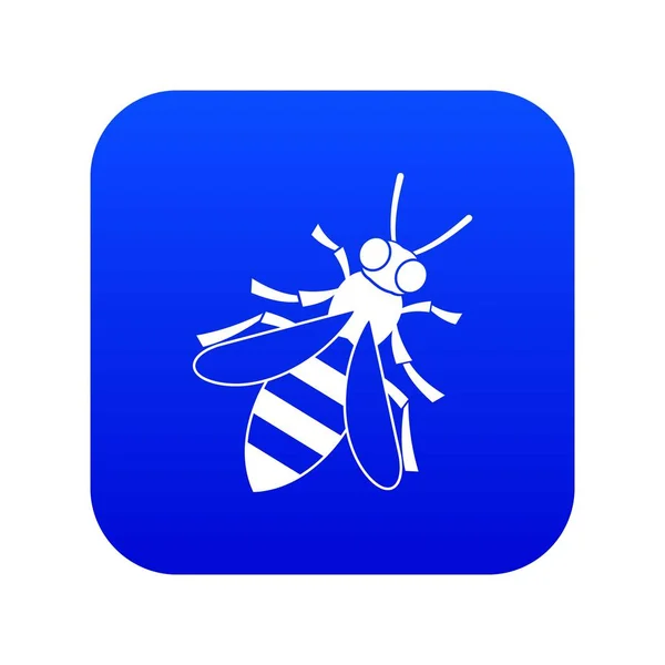 Bal arısı simgesi dijital mavi — Stok Vektör