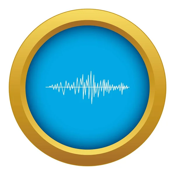 Sound wave icon blue vector isolated — Stock Vector
