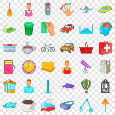 Rating Icons set, karikatür tarzı