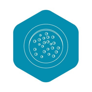 Biber peppercorns bir plaka simgesi üzerinde yığını