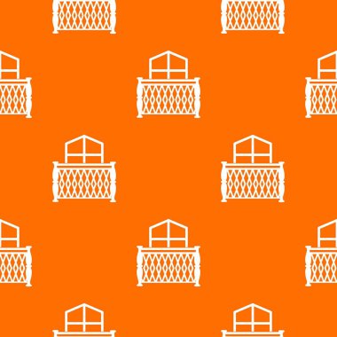 Balkon deseni vektör turuncu