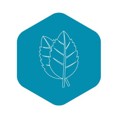 Fesleğen yaprakları simgesi, anahat stili