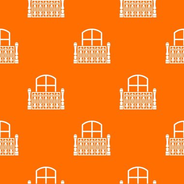 Düz balkon deseni vektör turuncu