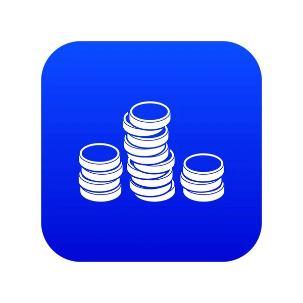 Guld mynt Icon Digital blå — Stock vektor
