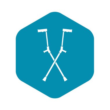 Diğer koltuk değneği simgesi basit tarzı