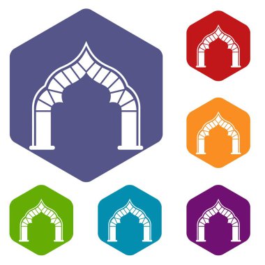 Kemer simgeleri vektör hexahedron