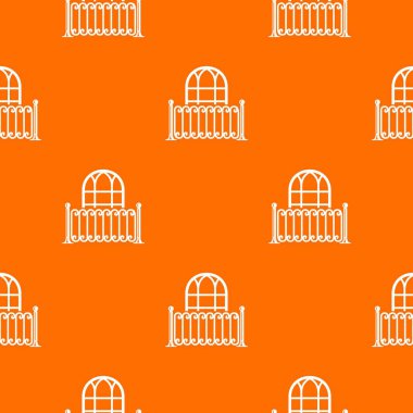 Bina dekor desen vektör turuncu