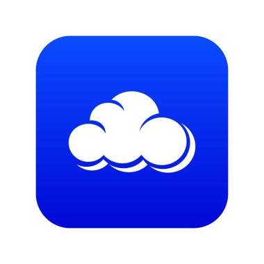 Web bulutu simgesi mavi vektör