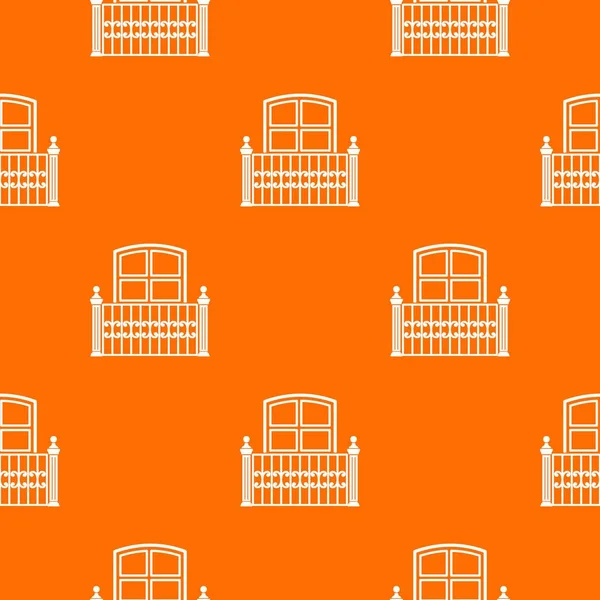 Pencere balkon deseni vektör turuncu