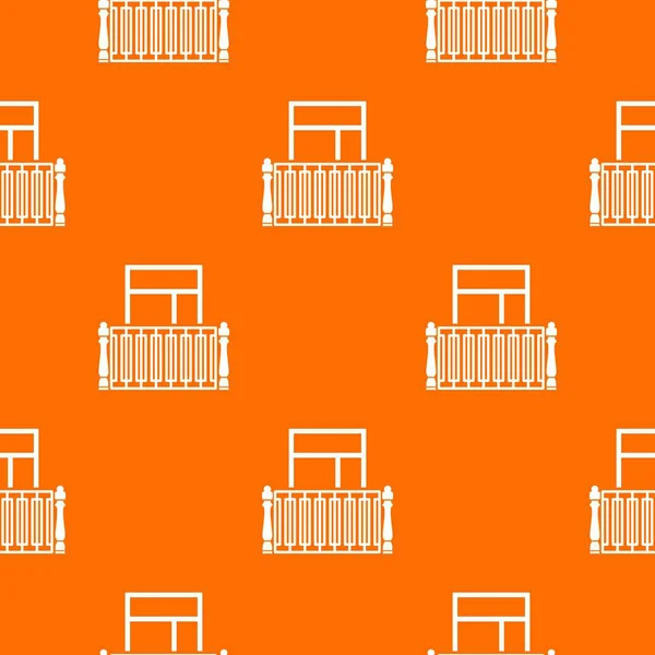Balcón cuadrado patrón vector naranja — Archivo Imágenes Vectoriales