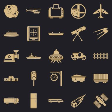 İleri teknoloji Icons set, basit tarzı