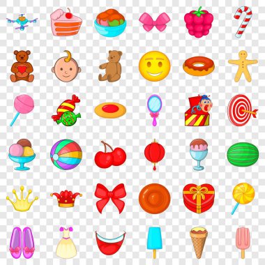 Şeker Icons set, karikatür tarzı