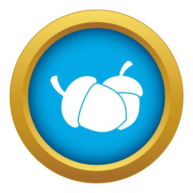 Acorn simge mavi vektör izole