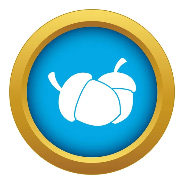 Acorn icono azul vector aislado — Vector de stock