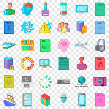 Icons set İndiriyor, karikatür tarzı